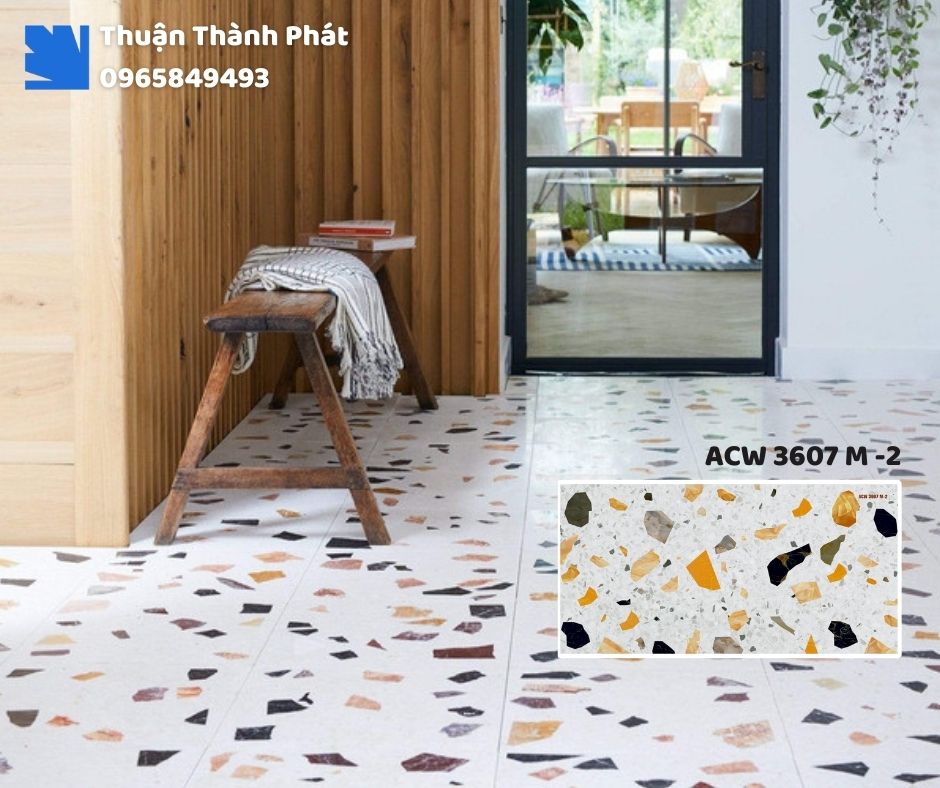 phối cảnh gạch lát nền terrazzo acw3607m-2