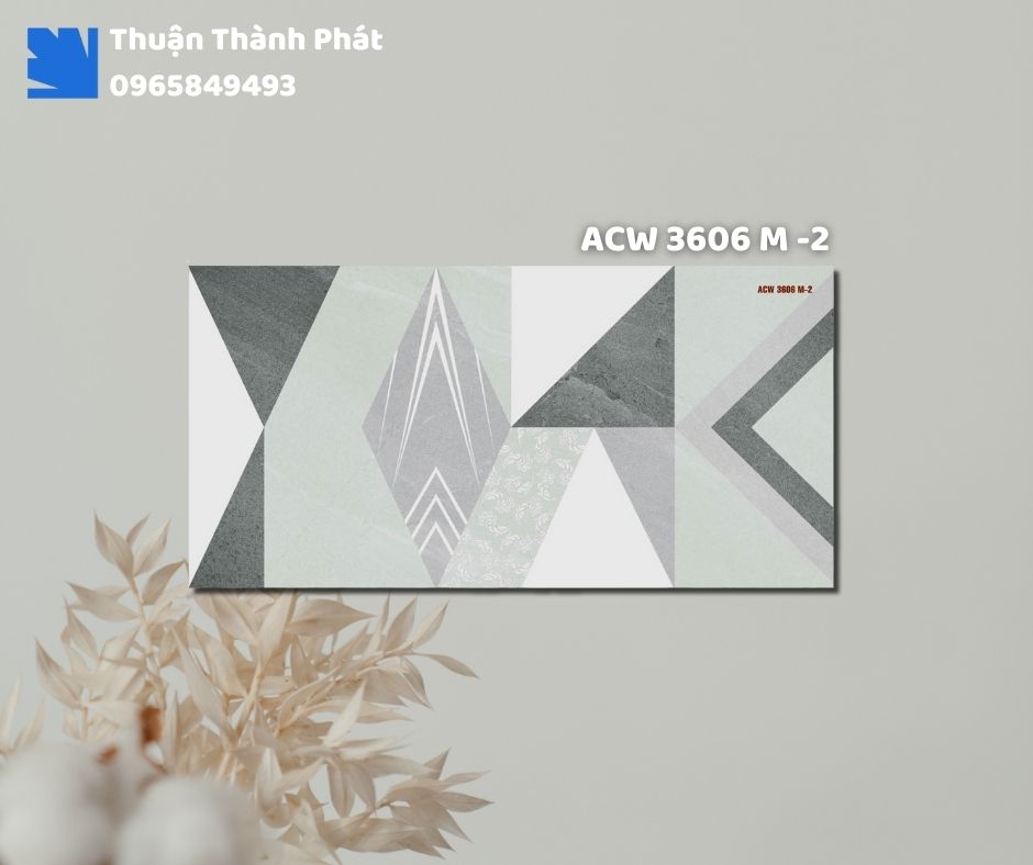 Gạch ốp tường ACW 3606M-2 Thanh Thanh ốp bếp, chống bám bẩn, tông be đậm dễ lau chùi