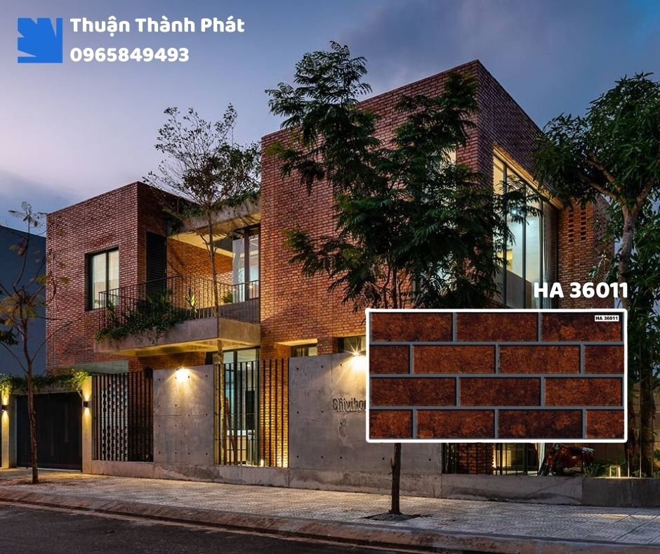 Gạch ốp tường HA 36011 Hà Thanh ốp bếp, chống bám bẩn, tông trắng kem dễ lau chùi.