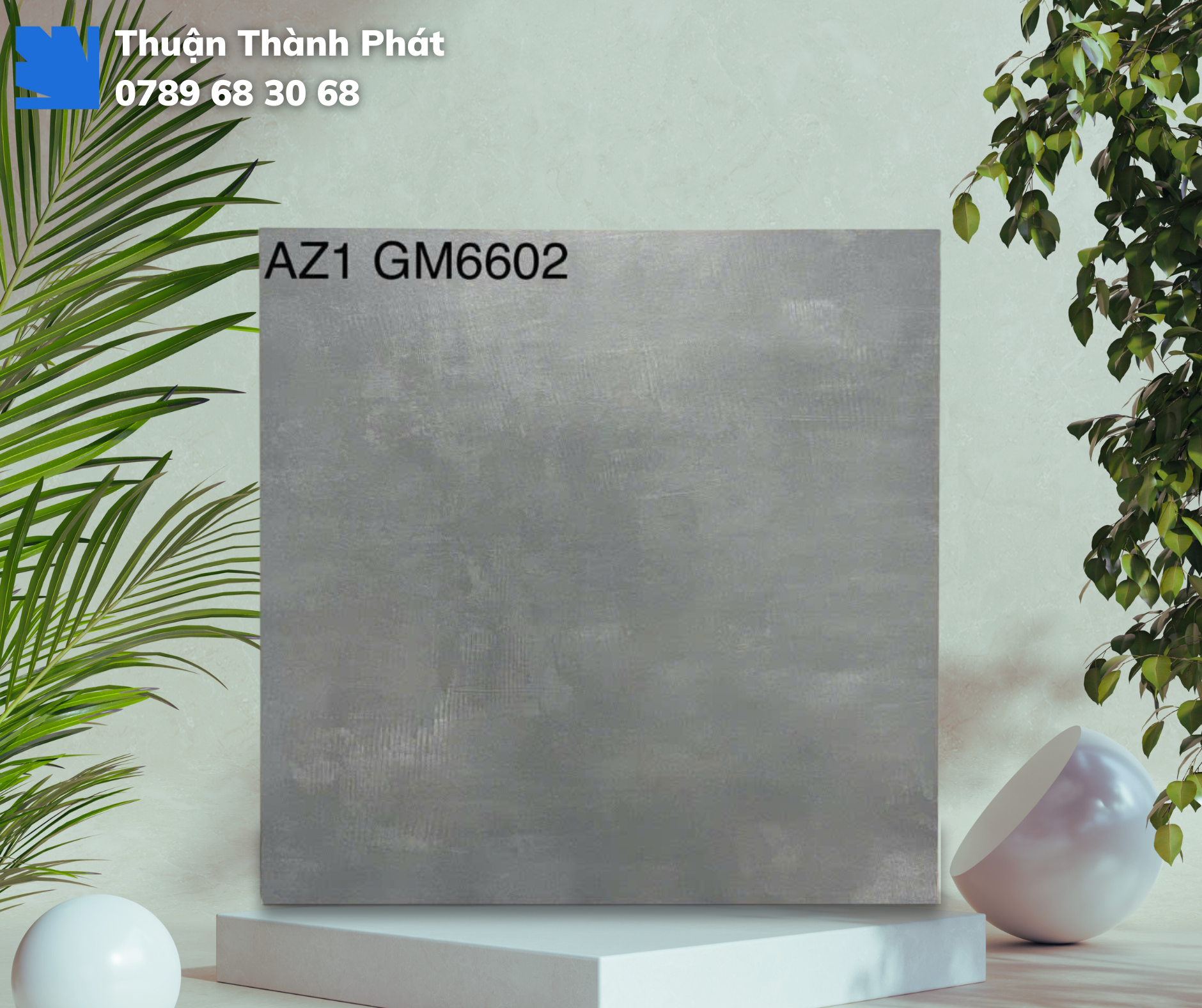 Gạch lát nền AZ1 GM6602 60x60 màu xám xi măng vân tự nhiên – Arizona Viglacera