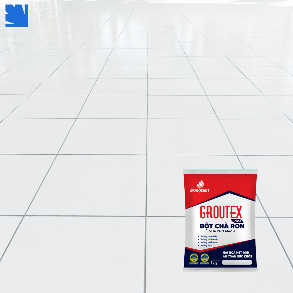 Bột chà ron GROUTEX GRO0001A dùng cho gạch men, gạch mosaic
