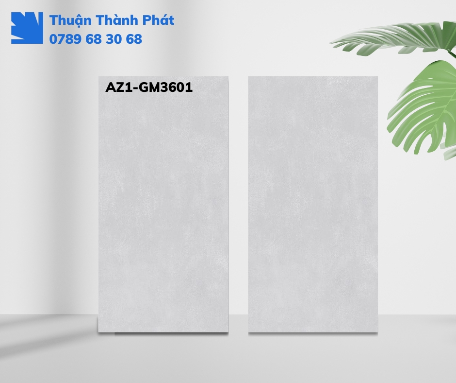 Gạch ốp lát AZ1-GM3601 màu xám vân xi măng, bề mặt matt mờ​