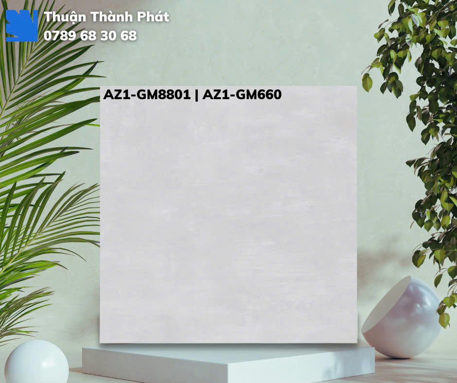 Gạch lát nền 80x80 AZ1 GM8801 màu xám vân đá – Arizona Viglacera