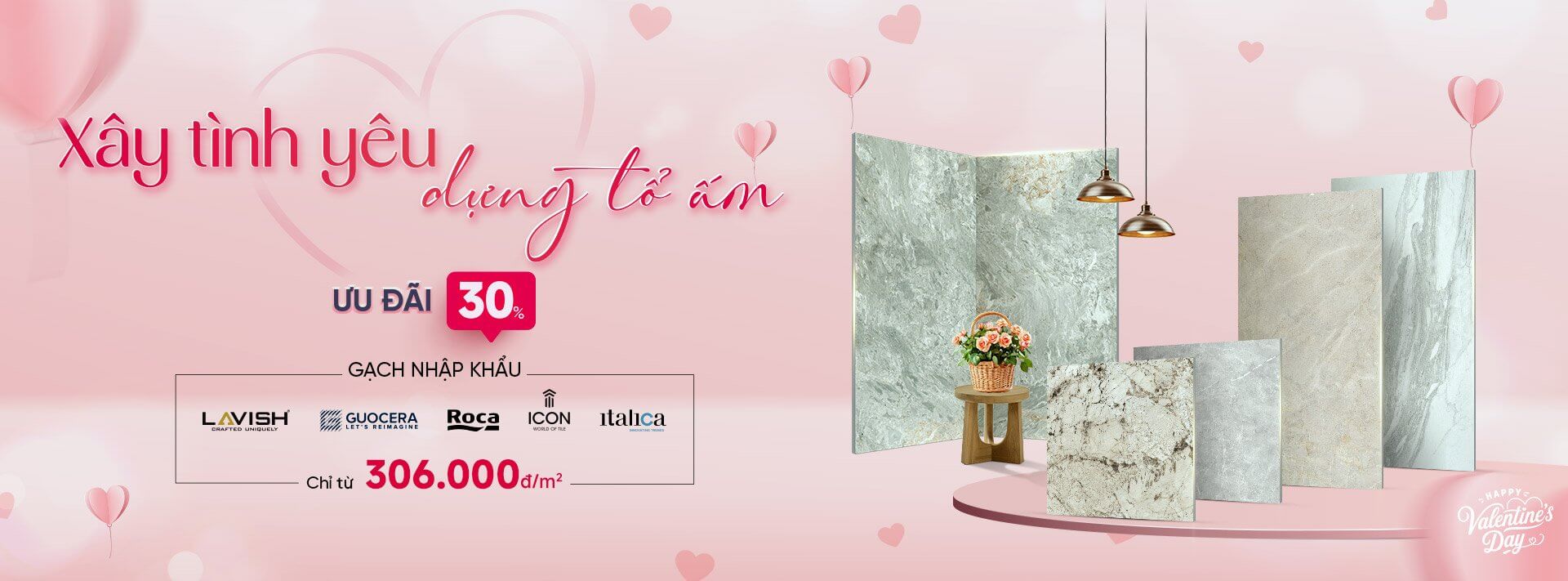 gạch ốp lát đa dạng mẫu mã