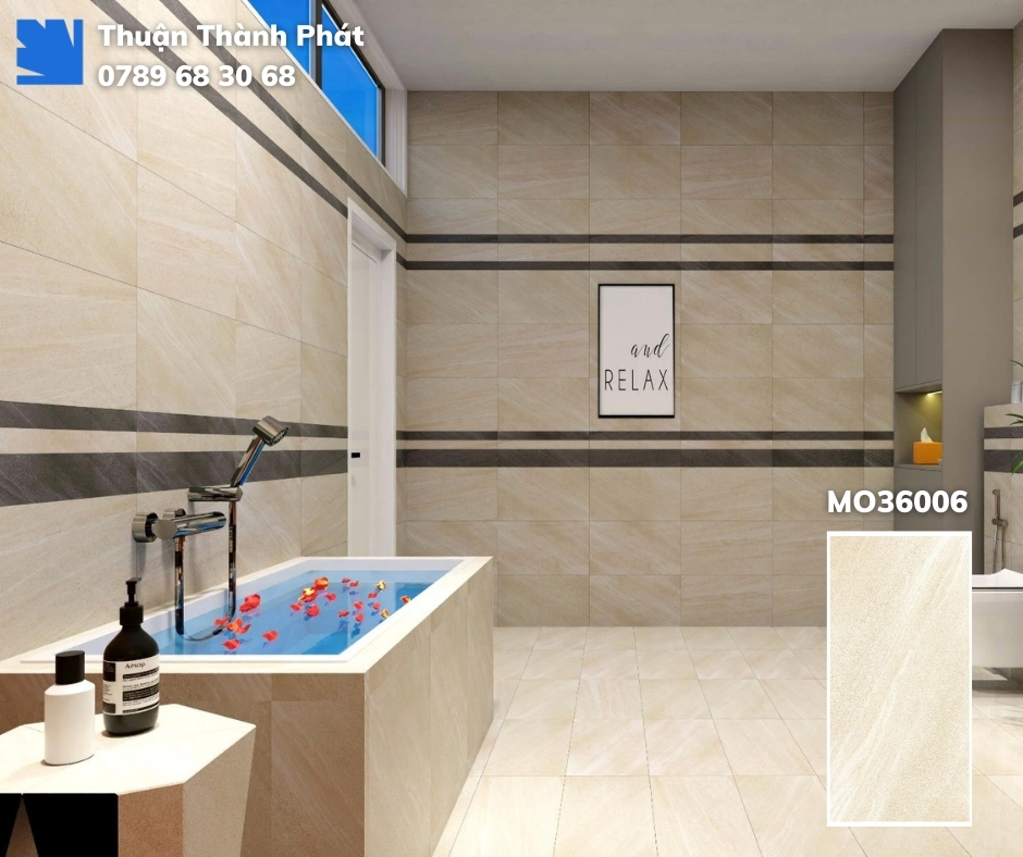Gạch ốp lát MO36006 màu trắng kem