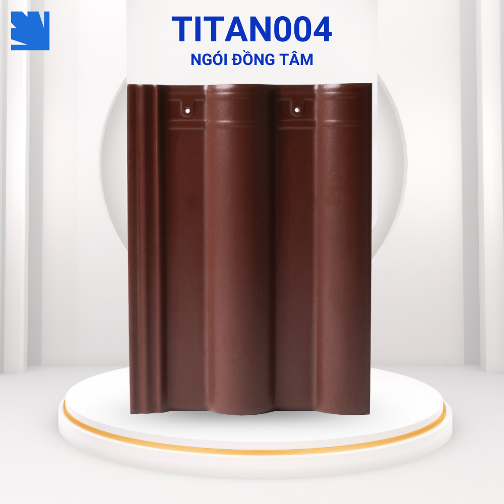 Ngói tráng men TITAN004 màu nâu đậm của Đồng Tâm