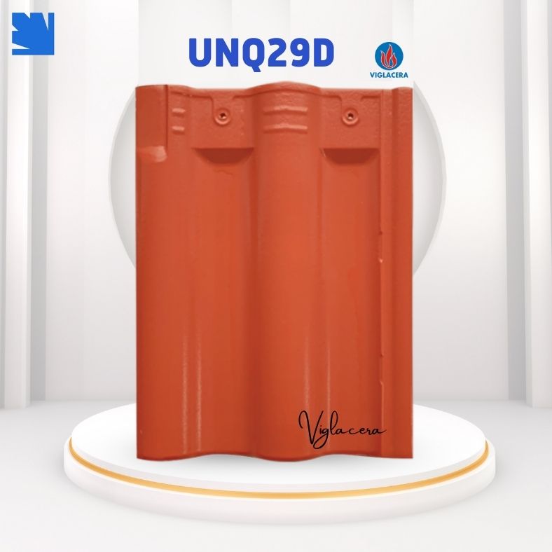 Ngói lợp UNQ29D Viglacera trên mái biệt thự, màu xám nhạt semi-matt, chống thấm bền đẹp