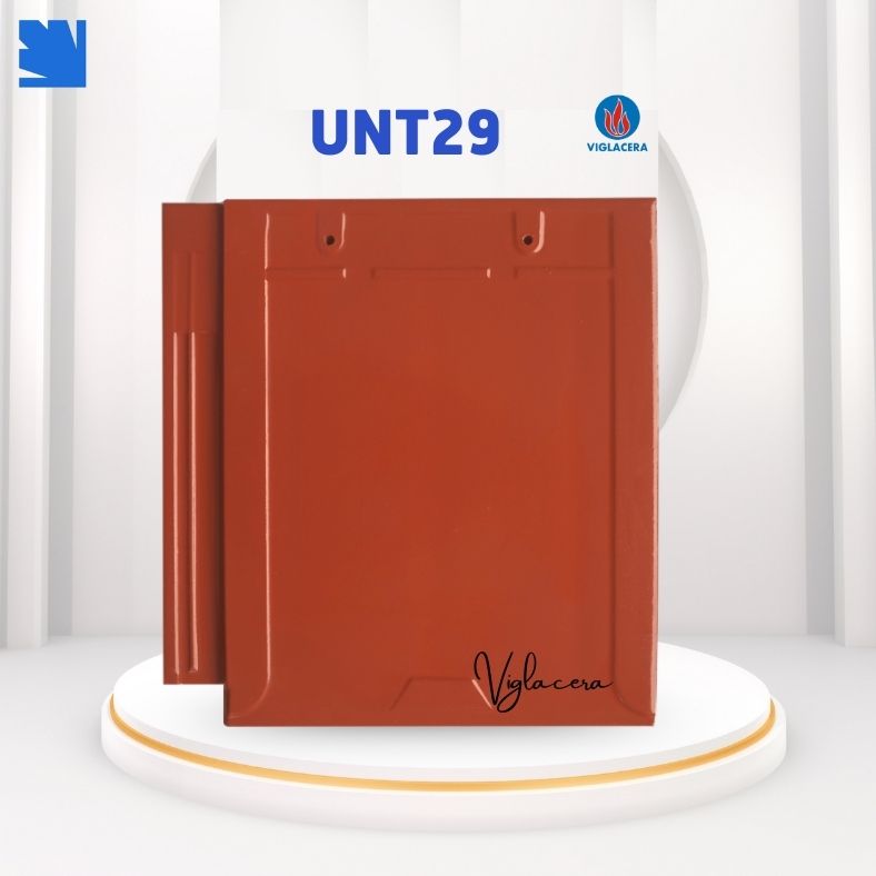 Ngói lợp UNT29 Viglacera trên mái biệt thự, màu xám nhạt semi-matt, chống thấm bền đẹp