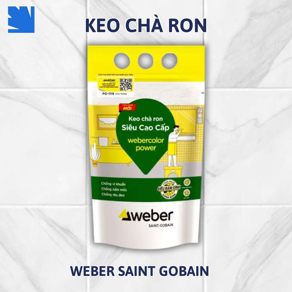 Keo chà ron Webercolor Power thi công nhà tắm, chống vi khuẩn, bền đẹp