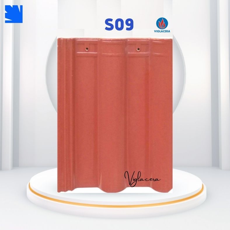 Ngói lợp S09 Viglacera trên mái biệt thự, màu xám nhạt semi-matt, chống thấm bền đẹp