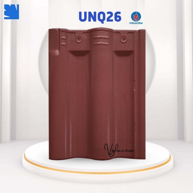 Ngói lợp UNQ26 Viglacera trên mái biệt thự, màu xám nhạt semi-matt, chống thấm bền đẹp