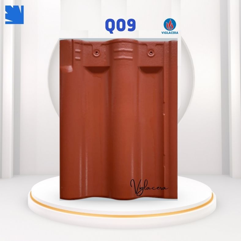 Ngói lợp Q09 Viglacera trên mái biệt thự, màu xám nhạt nhám, chống thấm bền đẹp