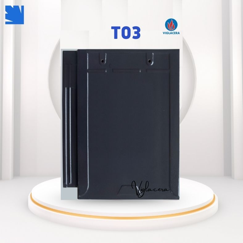 Ngói lợp T03 Viglacera trên mái biệt thự, màu xám nhạt semi-matt, chống thấm vượt trội