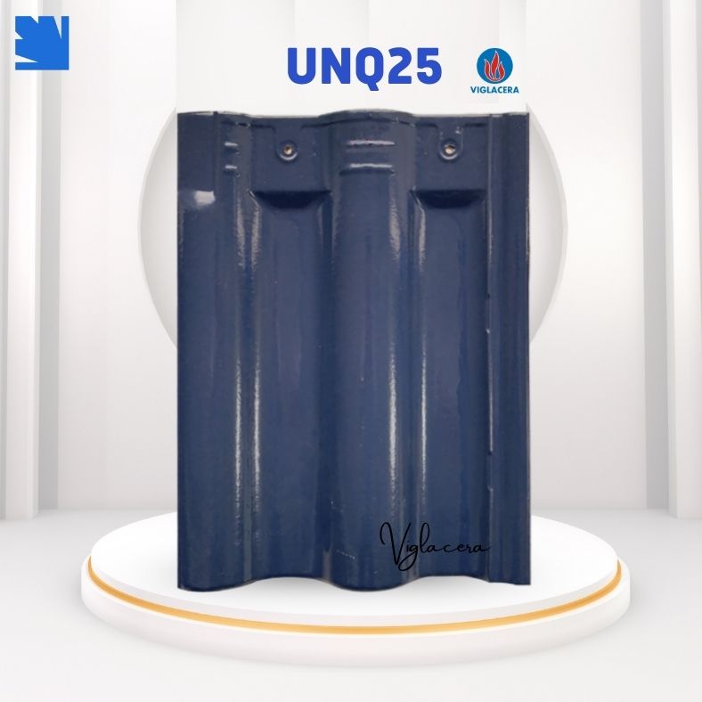 Ngói lợp UNQ25 Viglacera trên mái biệt thự, màu xám nhạt semi-matt, chống thấm bền đẹp