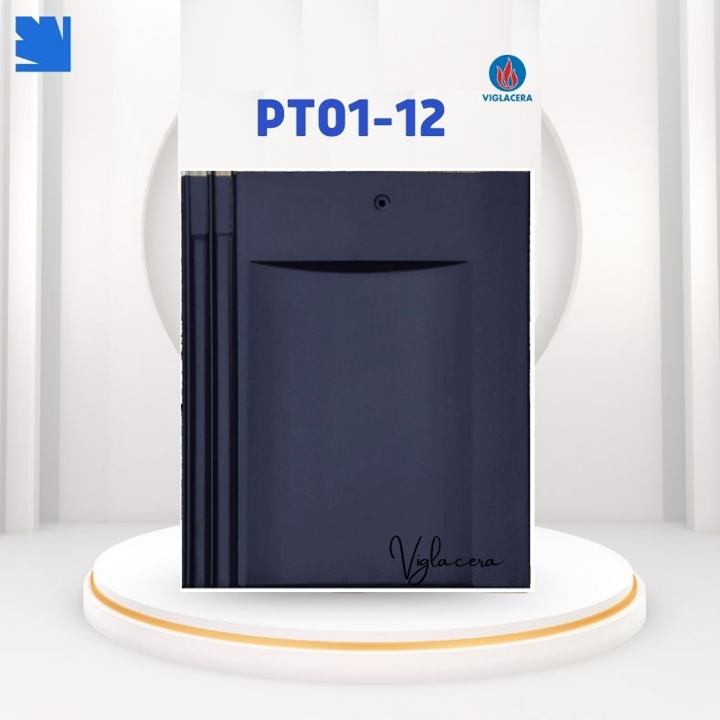 Ngói lợp PT01-12 Viglacera trên mái biệt thự, màu xanh matt, chống thấm bền đẹp