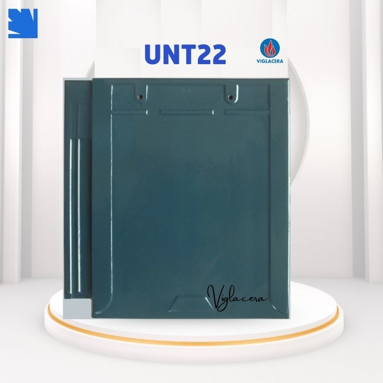Ngói lợp UNT22 Viglacera trên mái biệt thự, màu xám nhạt semi-matt, chống thấm bền đẹp