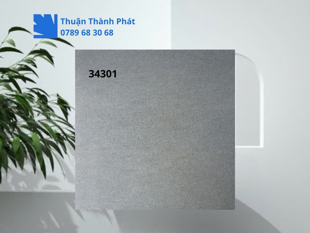 Gạch lát nền Hoàn Mỹ 34301 tông xám hiện đại