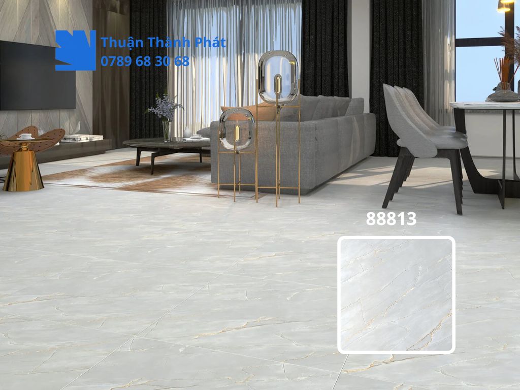Gạch lát nền Feliz 88813 lát nền phòng khách tông sáng