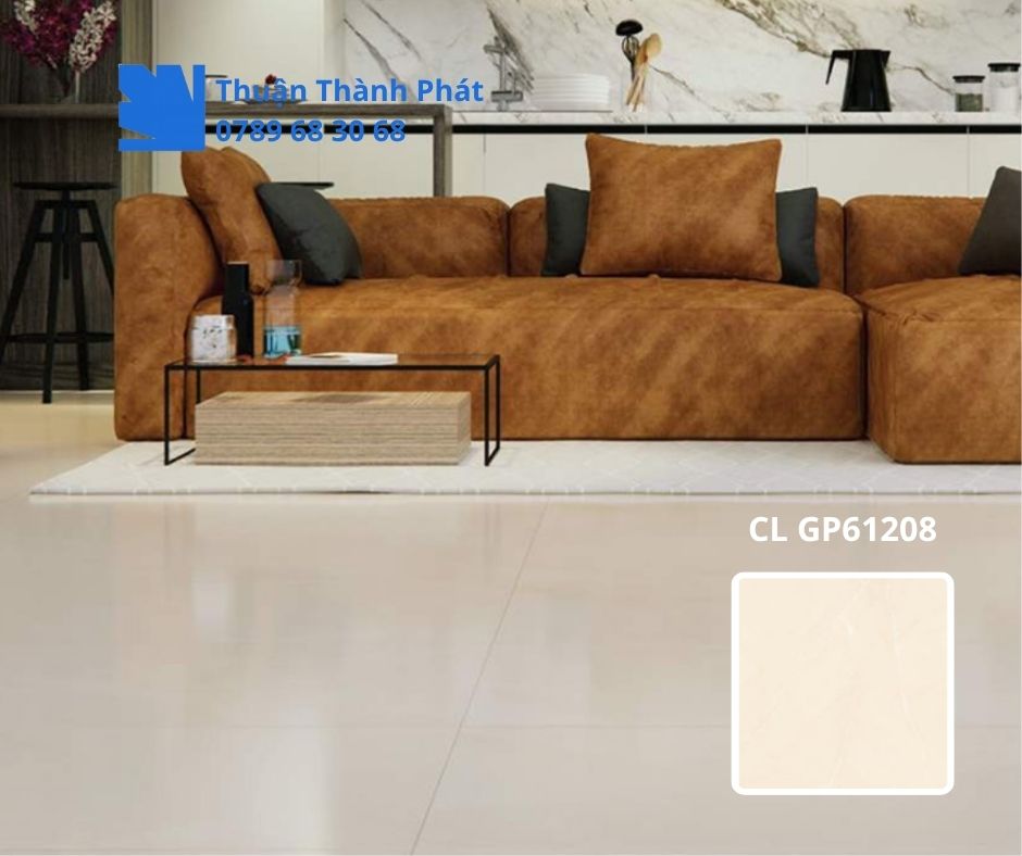 Gạch lát nền Viglacera CL GP61208 phối cảnh phòng khách