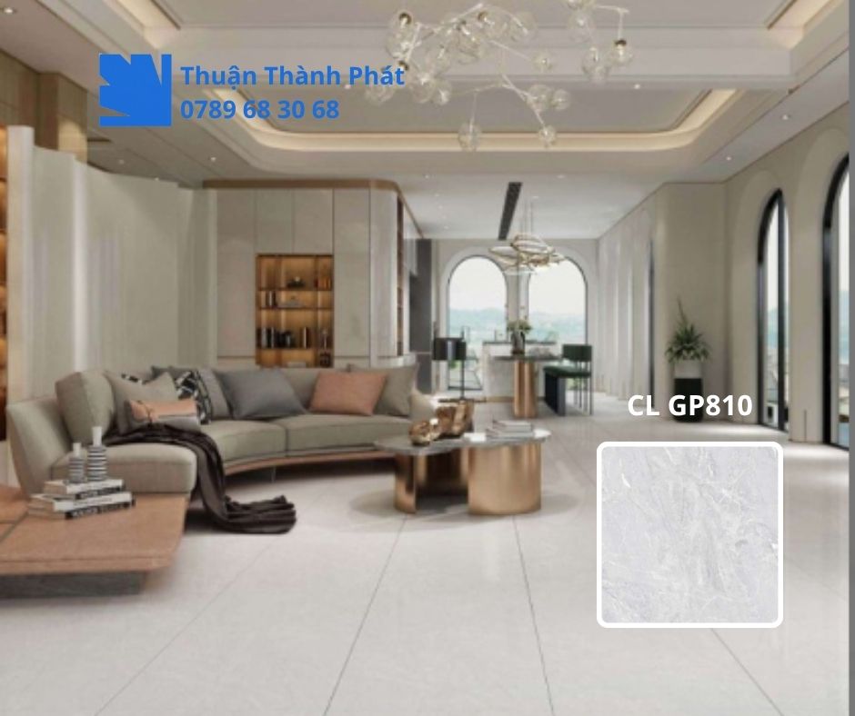 Gạch lát nền Viglacera CL GP810 vân mây xám sáng