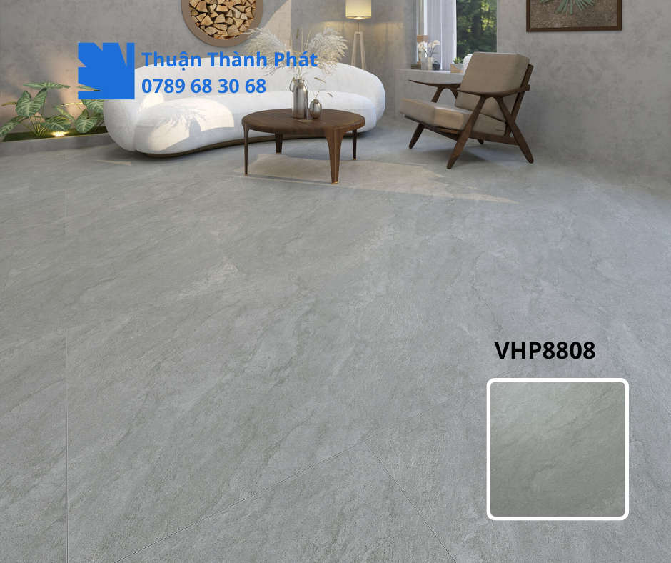 Gạch lát nền Viglacera VHP8808 màu xám xi măng hiện đại