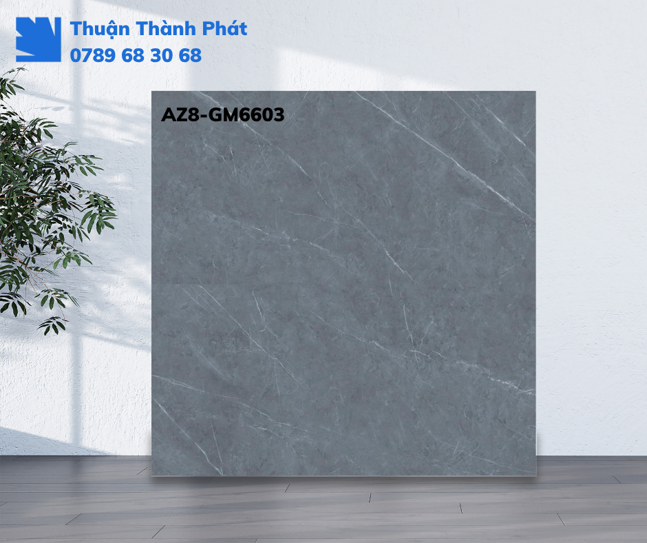 Gạch lát nền Viglacera AZ8-GM6603 ngoại thất, chống thấm, vân đá xám mờ