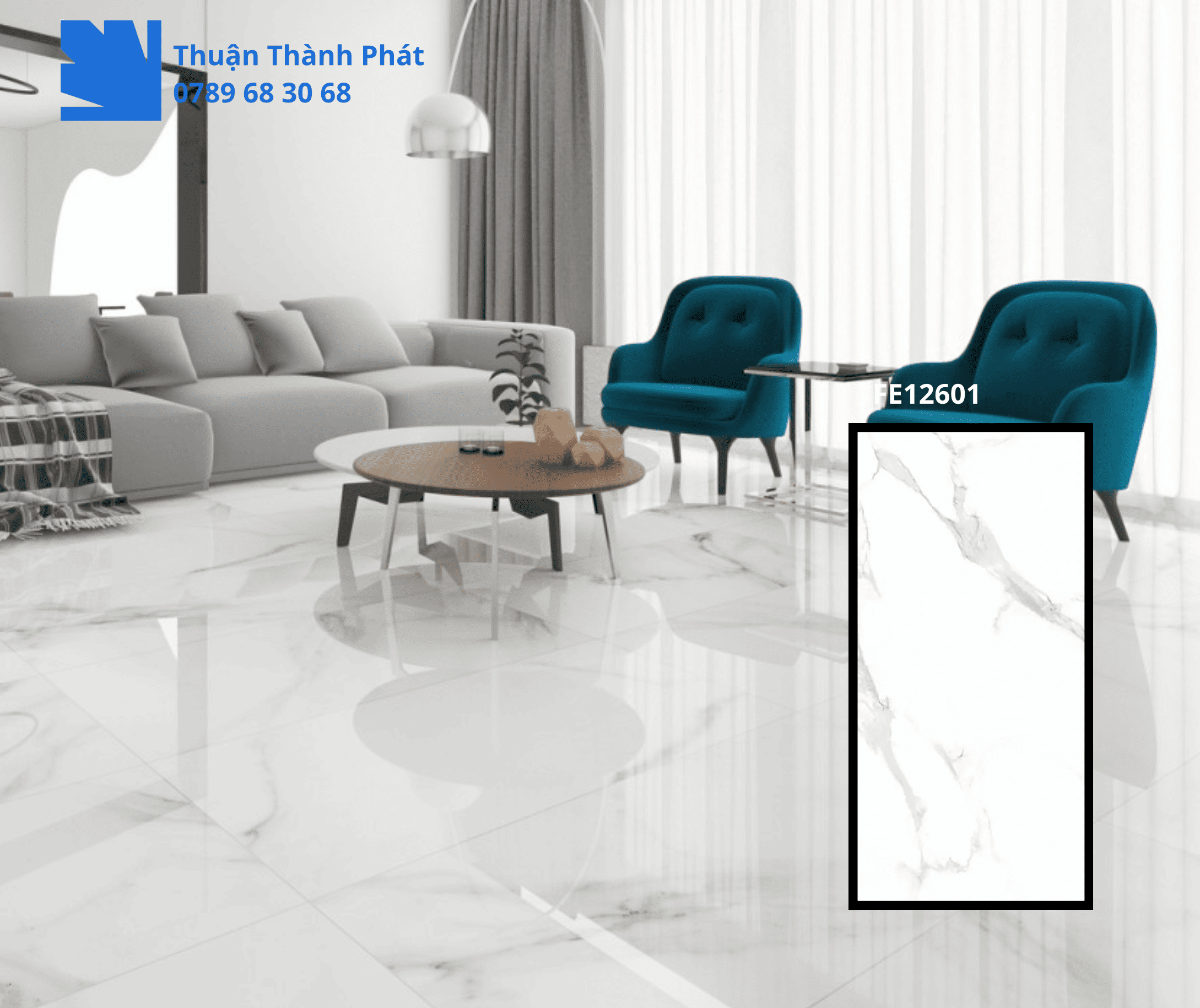 Gạch Ốp Lát FE12601 Feliz Tiles 60x120 màu trắng vân đá
