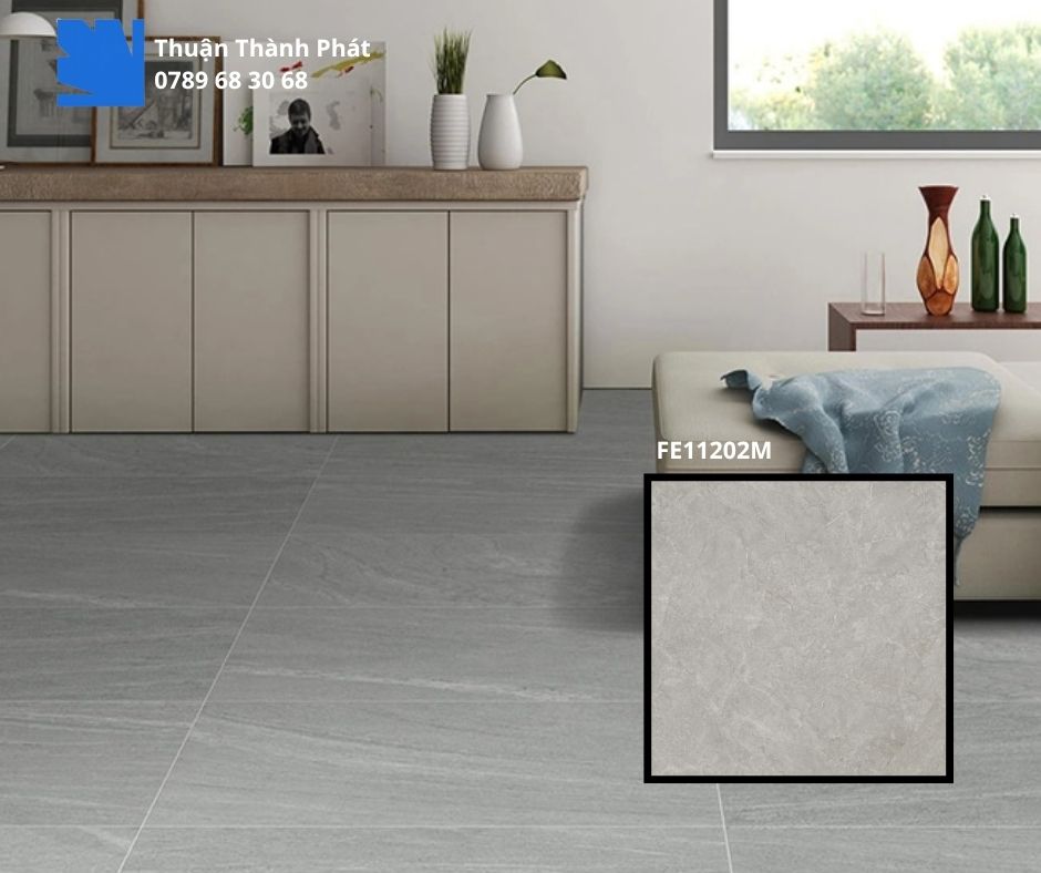 Gạch Ốp Lát Feliz FE11202M 100x100 xám vân đá phối cảnh
