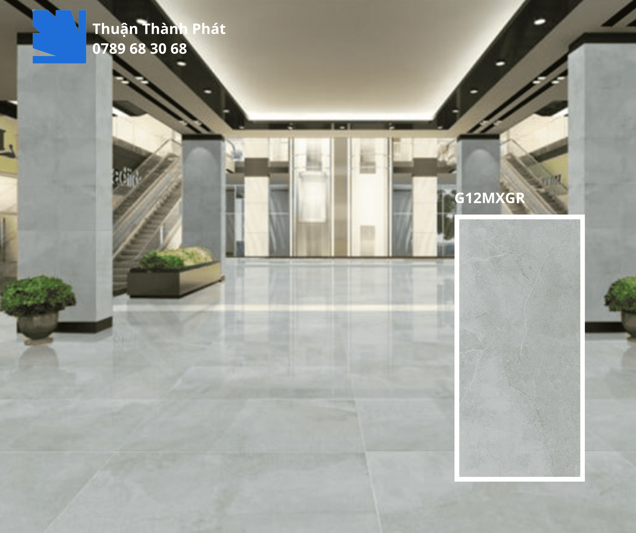 Gạch Ốp Lát Taicera G12MXGR tông xám phối cảnh