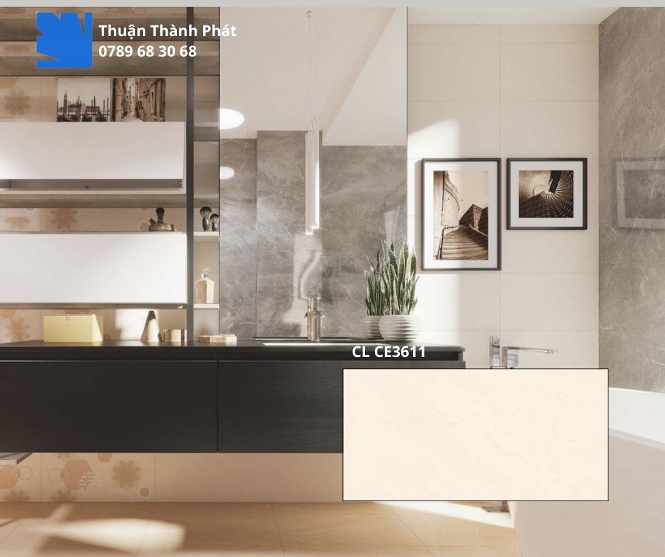 Gạch Ốp Lát Viglacera CL CE3611 30x60 ceramic ốp lát tường phối cảnh