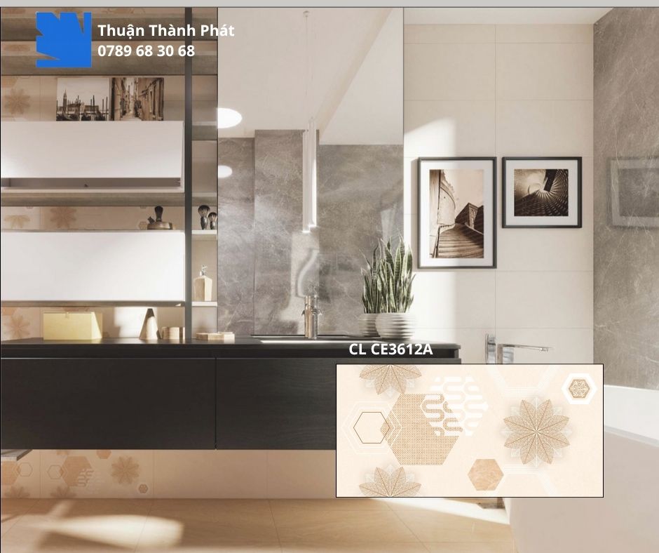 Gạch Ốp Lát Viglacera CL CE3612A 30x60 ceramic ốp lát tường phối cảnh