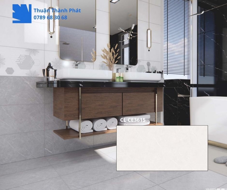 Gạch Ốp Lát Viglacera CL CE3615 30x60 ceramic ốp lát tường phối cảnh