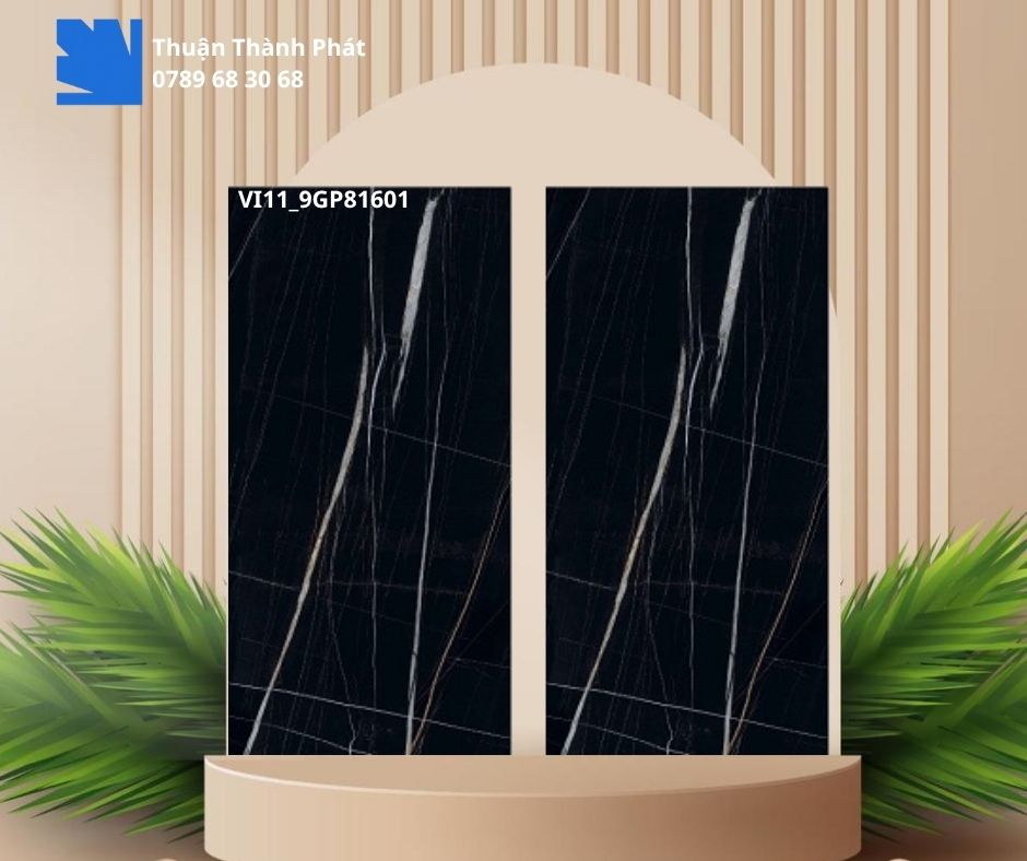 Gạch Ốp Lát Viglacera VI11-9GP81601 80X160 tông màu tối vân đá phối cảnh chống bẩn