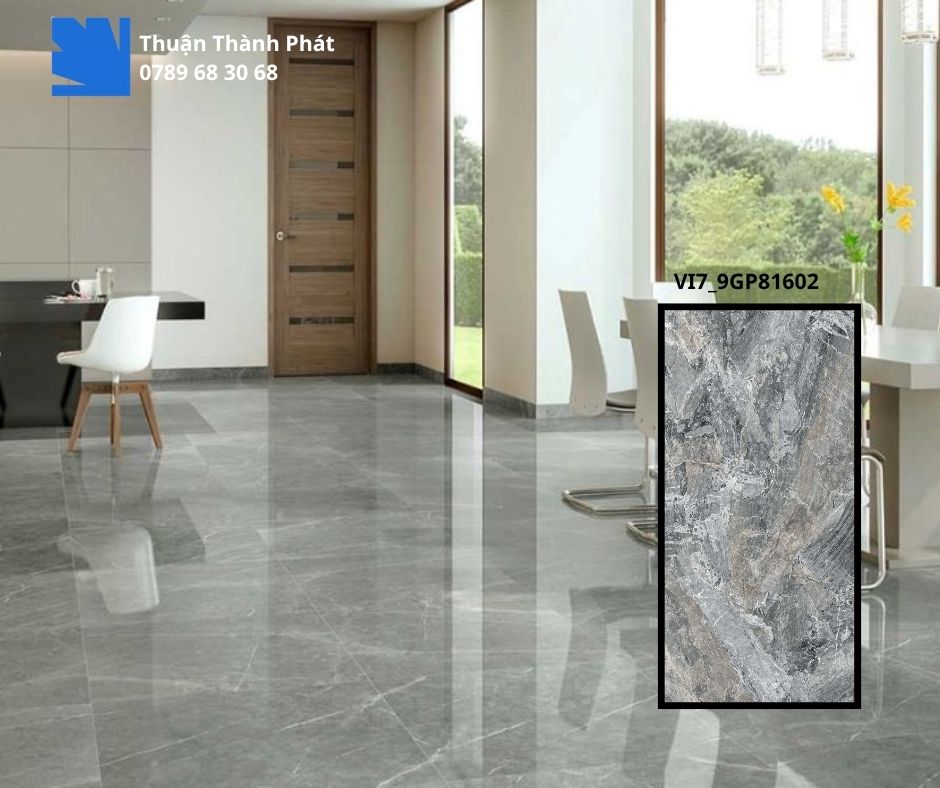 Gạch Ốp Lát Viglacera VI7-9GP81602 80X160 tông xám vân đá phối cảnh