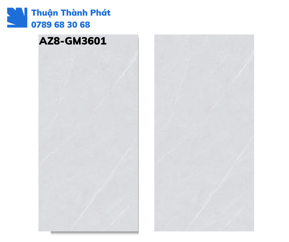 Gạch Ốp Lát Viglacera AZ8-GM3601 3 Gạch ốp lát Viglacera AZ8-GM3601 trong nhà bếp, vân đá xám trắng, bề mặt mờ
