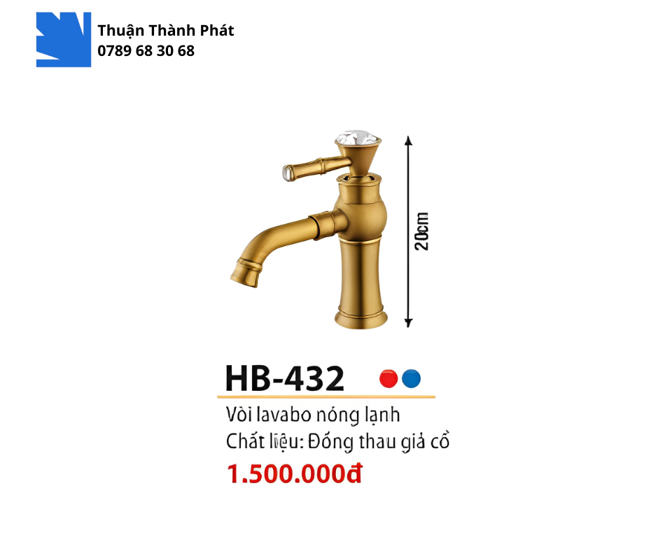 Vòi Lavabo Nóng Lạnh Haphako HB-432