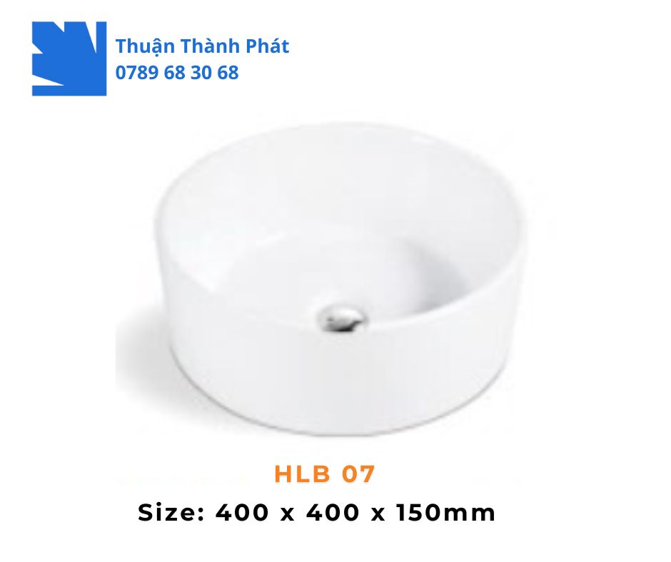 Lavabo đặt bàn Haphako HLB 07 sứ trắng cao cấp