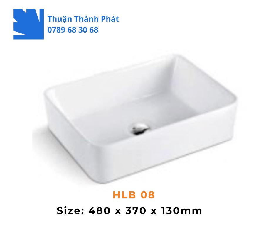 Lavabo đặt bàn Haphako HLB 08 sứ cao cấp bền đẹp