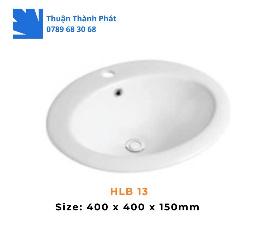 Lavabo dương bàn đá Haphako HLB 13 ngoại hình oval tròn mềm mại