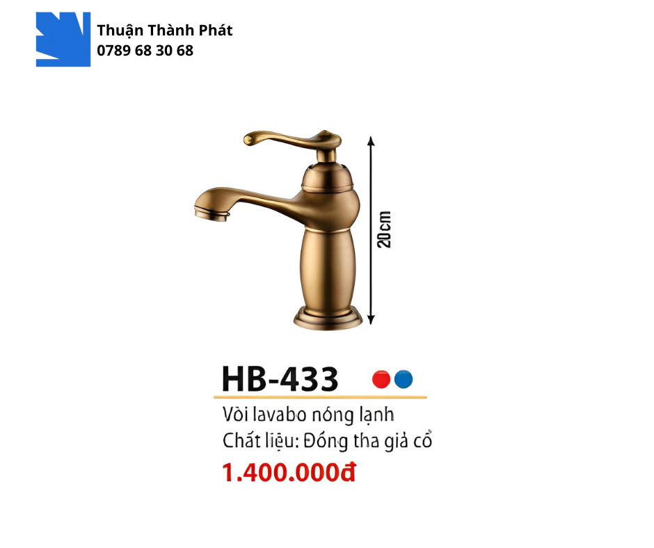 Vòi Lavabo Nóng Lạnh Haphako HB-433