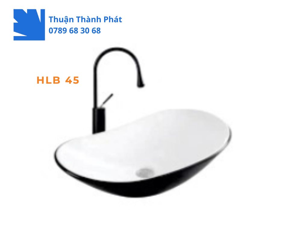 Lavabo đặt bàn Haphako HLB 45 nghệ thuật uốn lượn tinh tế