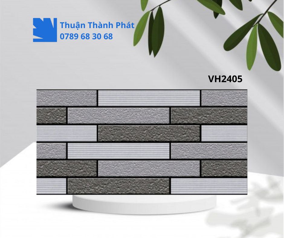 Gạch ốp lát dacera VH2405 trắng xám sọc phối