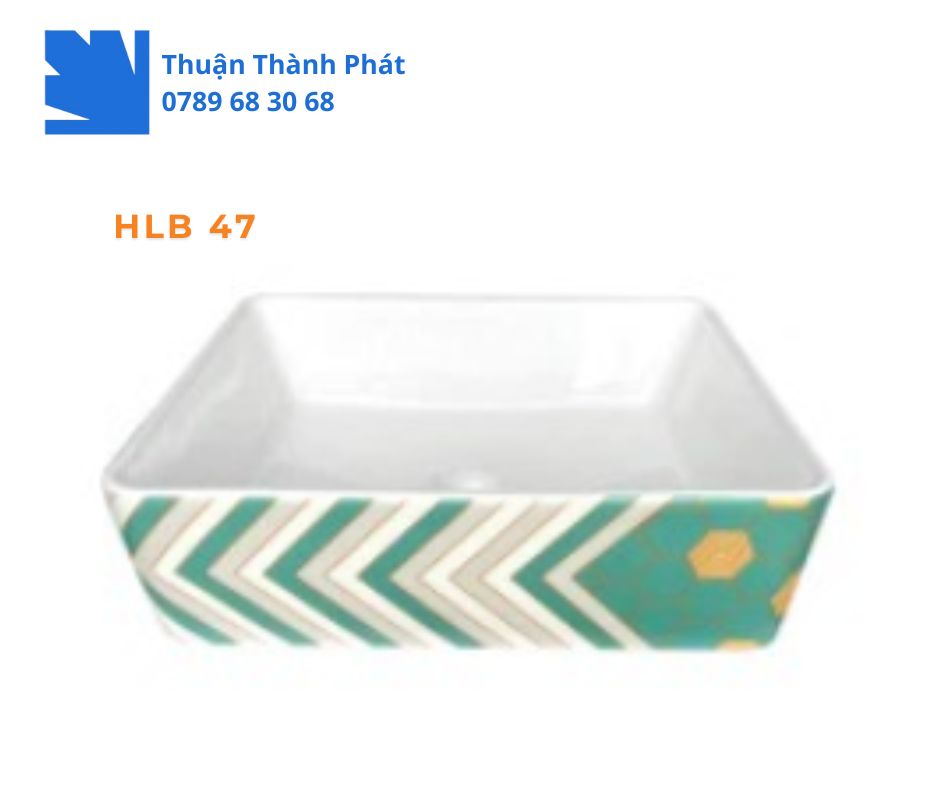 Lavabo đặt bàn Haphako HLB 47 Mẫu lavabo trắng tinh gọn, hiện đại
