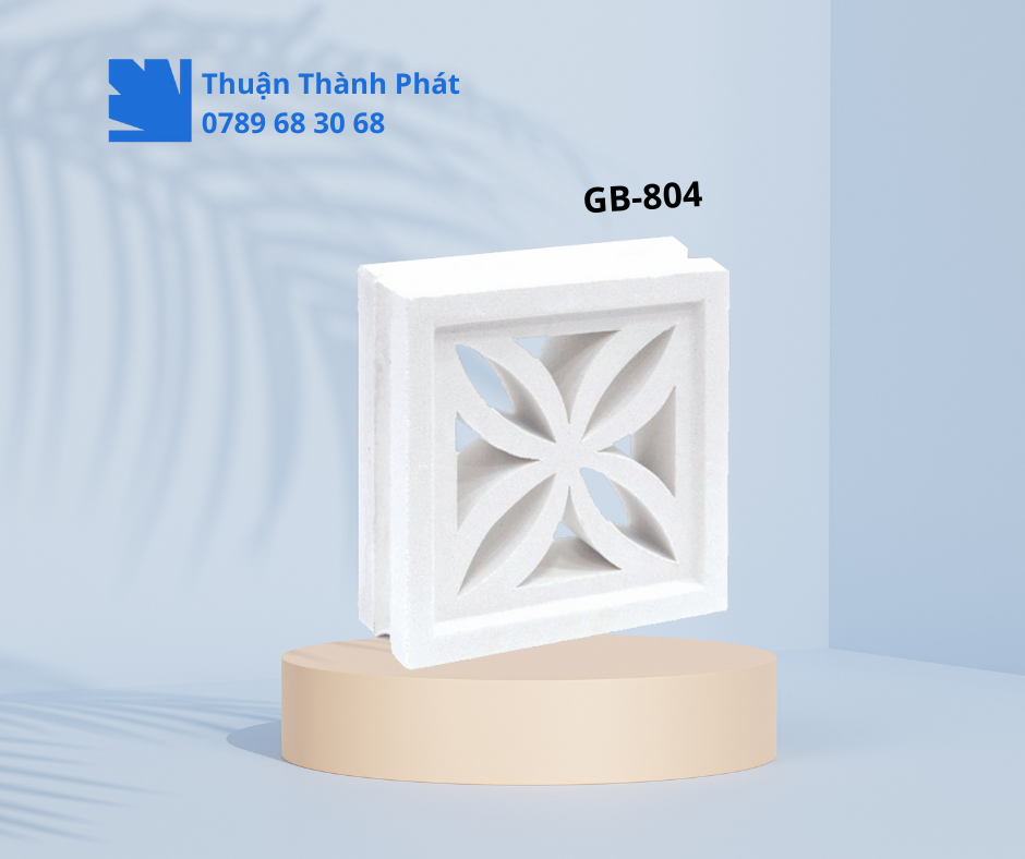 Gạch bông gió GB-804 hoa văn bo tròn mềm mại