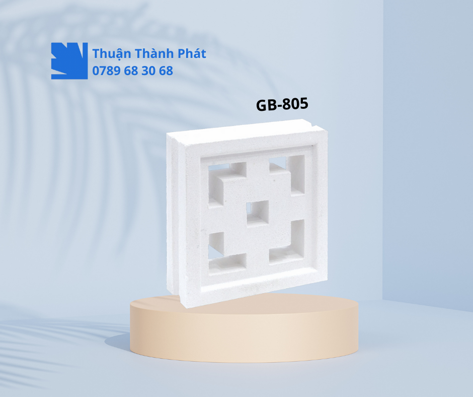 Gạch bông gió GB-805 hoa văn ô vuông hiện đại