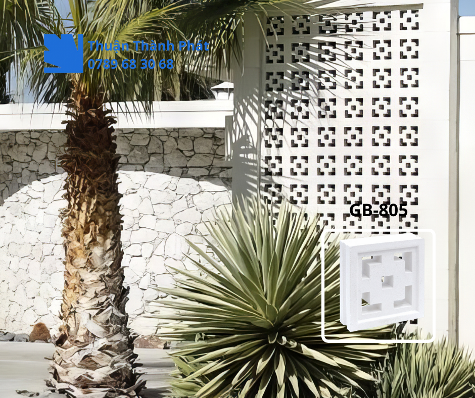 Gạch bông gió GB-805 dùng cho công trình ngoài trời