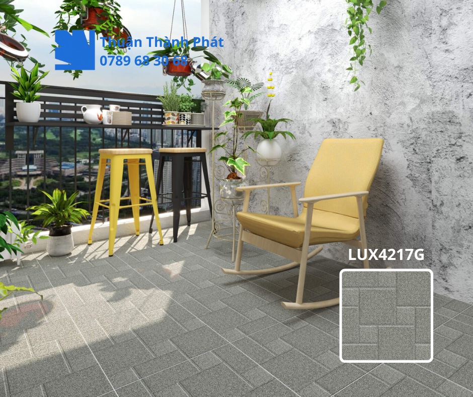 Gạch ốp lát LUX4217G Ứng dụng lát nền phòng ngủ