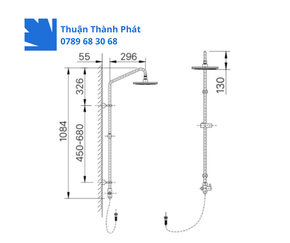 Thân sen cây INAX BFV-CL1 tiện nghi phòng tắm hiện đại