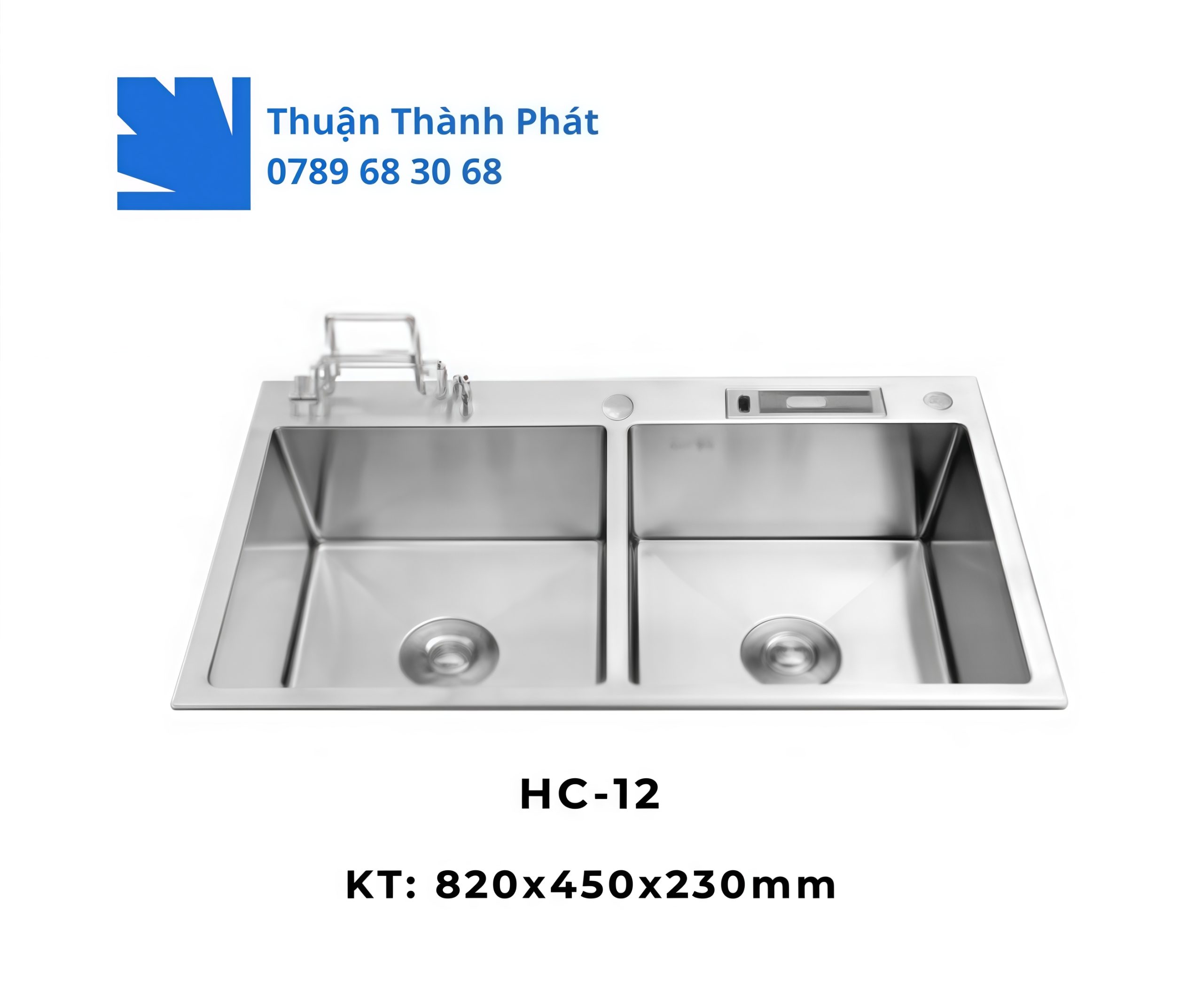 Chậu Rửa Inox HC-12 Bề mặt mịn mờ, chống trầy xước, dễ vệ sinh