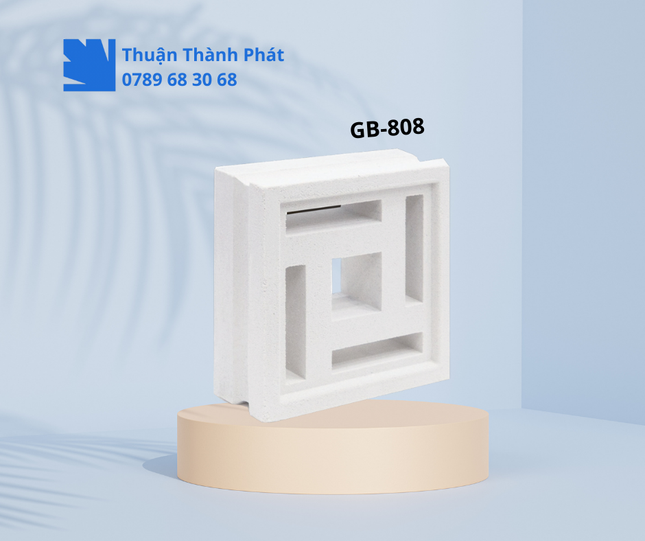 Gạch bông gió GB-808 Cận cảnh mặt gạch